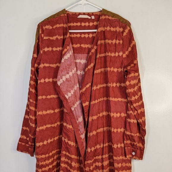 Soft Surroundings cardigan striped tie dye open front size large - Picture 3 of 11